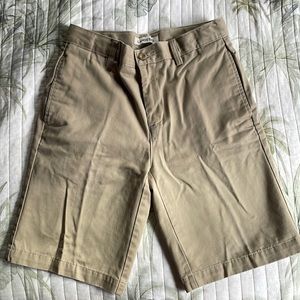 Lands end khaki chino uniform shorts